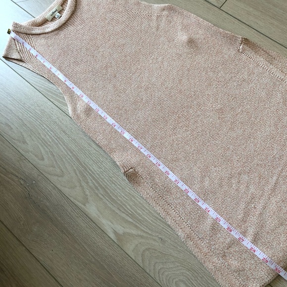 Aritzia Wilfred Cream & Orange Knit Sweater Vest with Slits - Picture 4 of 11